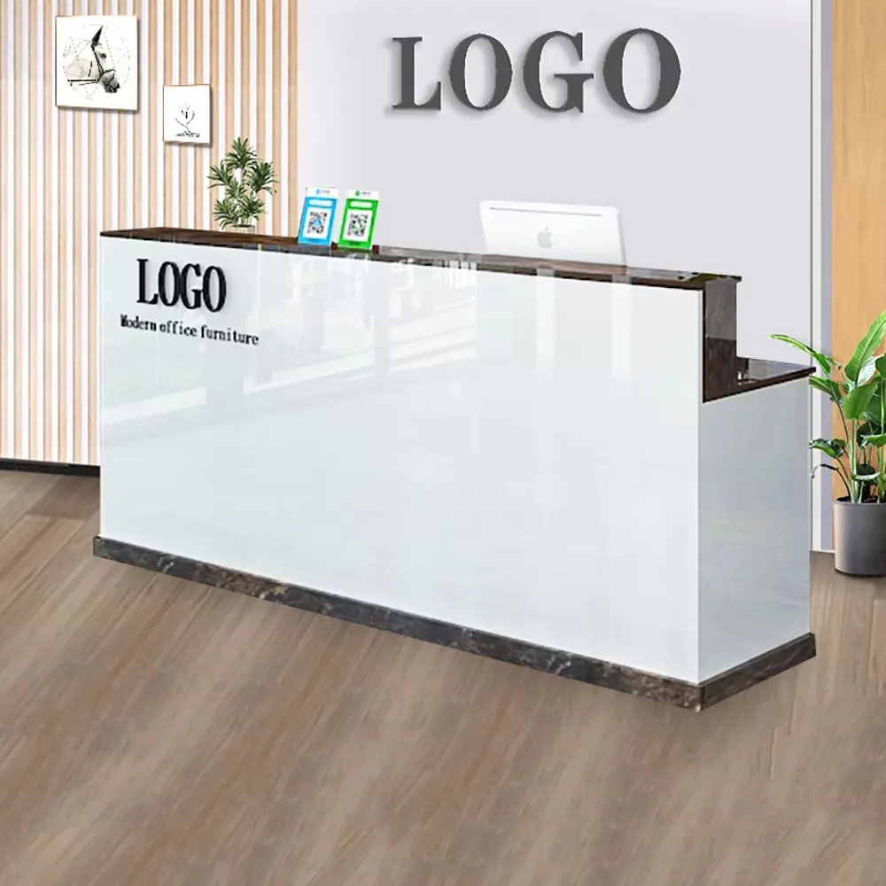 Unique Trendy Reception Desk Simple Professional Nordic Nordic Reception Desk Modern Quality Comptoir Commercial Furniture