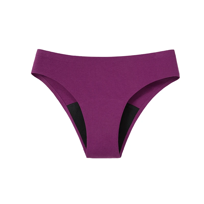 thumbnail image 1 of 1 pieza de bragas menstruales para mujer, ropa interior para el ciclo menstrual, bragas de algodón de bambú y viscosa, lencería femenina absorbente de 4 capas a prueba de fugas, 1 of 5