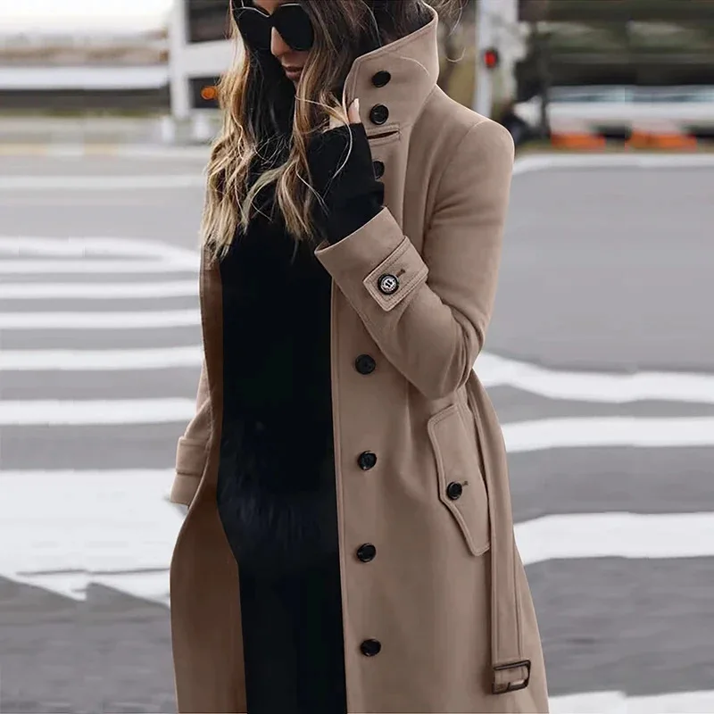 Slim Fit Wool Blend Women's Coat