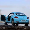 1/36 Volkswagen New Beetle Sedan Toy Car For Children RMZ CiTY Diecast Vehicle Miniature Model Pull Back Collection Gift Boy 4