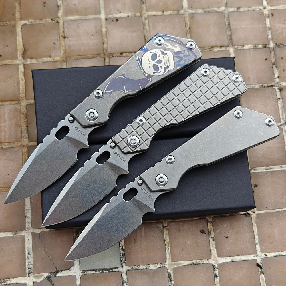 

JUFULE Титановая Ручка Strider PT3 медная шайба Mark CPM154 логотип Складной нож Тактический Карманный Походный охотничий инструмент для повседневного использования