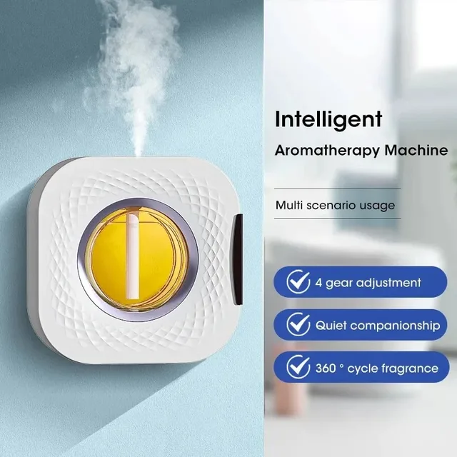 Mini Aromatherapy Machine Air Purifying Diffuser Fragrance Humidifier Machine Small Wall-mounted Air Purifier HiltonLavender Oil 3
