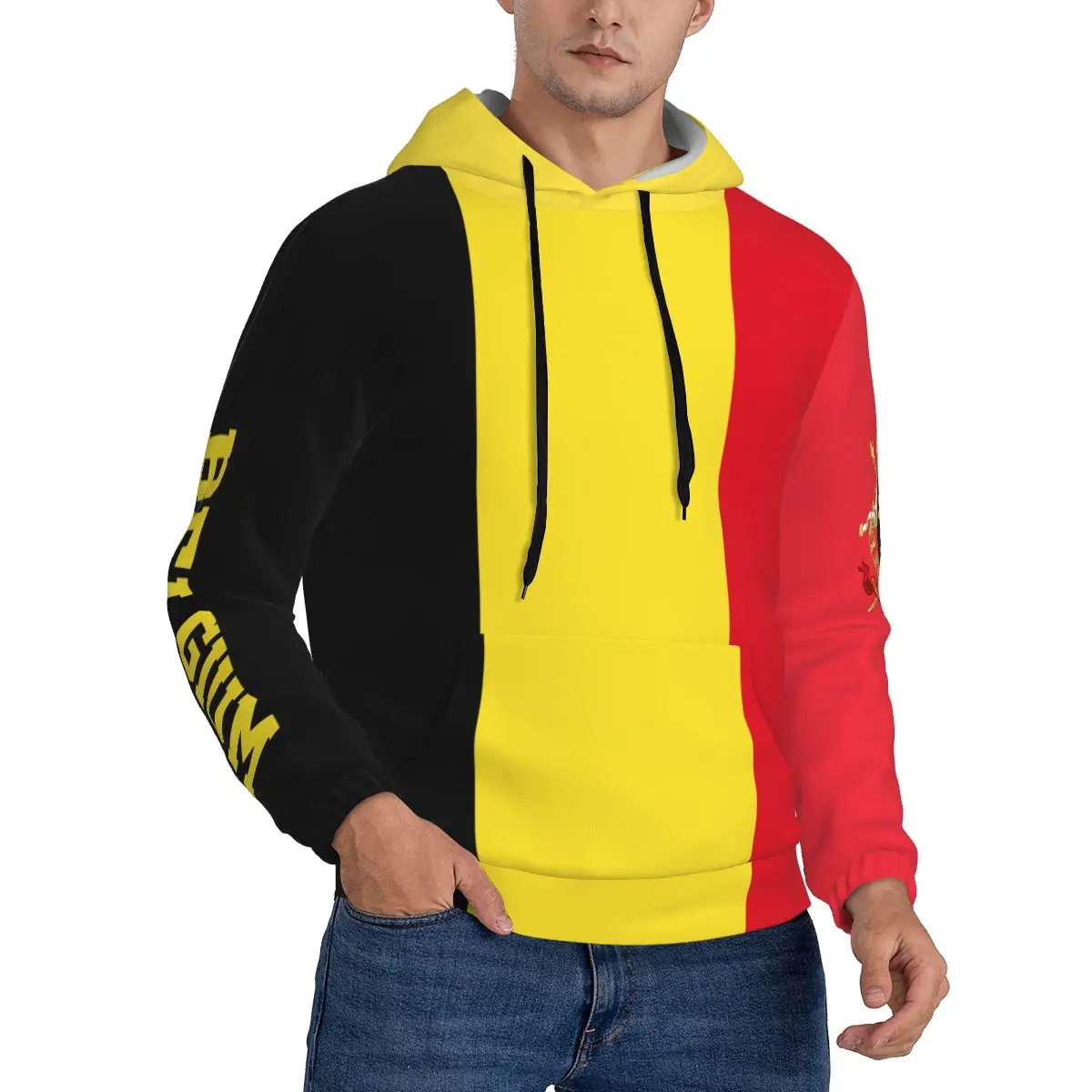 

Belgium BEL 3D Country Flag Print Custom Name Number Men Sweatshirt Women Hip Hop Streetwear Tracksuit Clothing