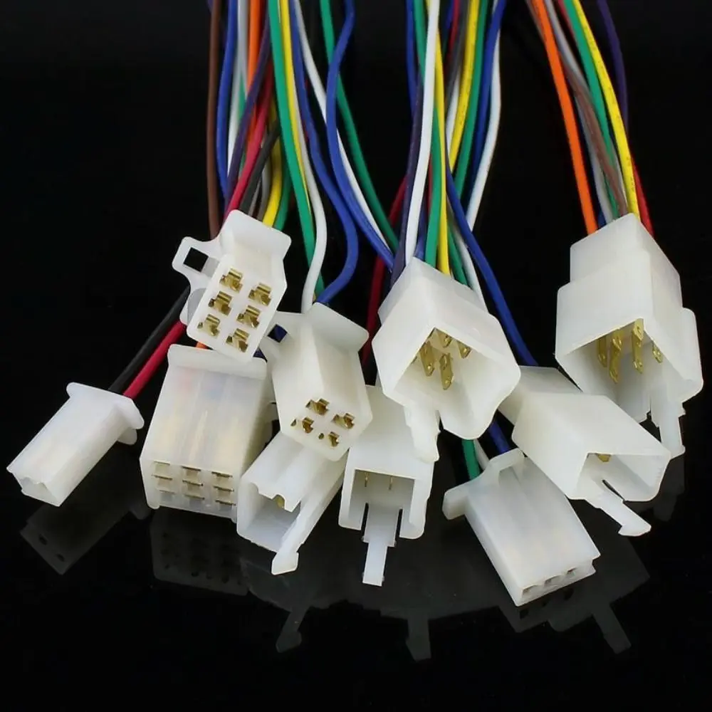 1 Satz 2,8mm 2/3/4/Pin Kfz-Schnell anschluss Elektrischer Kabelst ecker Stecker Buchse Klemmenst ecker Kits Motorrad – Detail 7