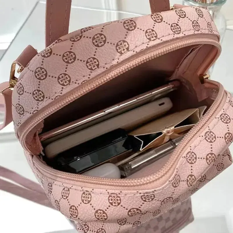 Classic floral material backpack for women, fashionable student backpack for women, daily shopping bag for women