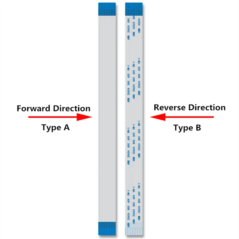 Flat Flexible Cable 10PCS 24 Pin FPC/FFC Ribbon Flexible Flat Cable Pitch 0.5MM/1.0MM Wire Length 6-40CM