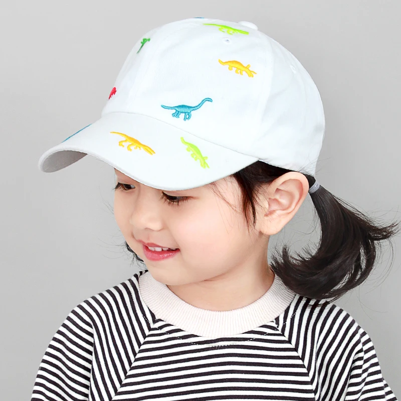 

Summer Kids Baseball Cap Cute Cartoon Dinosaur Children Sun Hats For Boys Girls Peaked Cap Baby Duck Hat Sunscreen Cap