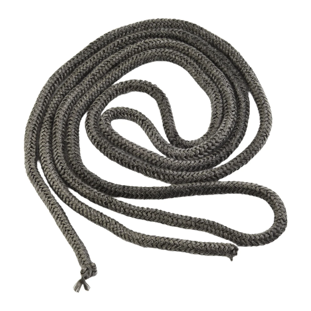 10/12mm Black Gasket Cord Stove Door Fireplace Cord 2m Fiberglass High Temperature Woodburner Sealing Rope Replacement Tool