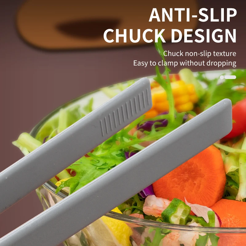 Silicone Food Clip Outdoor Camping Barbecue Clip Anti-scalding Non-slip Cooking Clip Long Handle Anti-scalding Clip