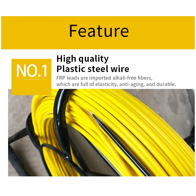 Fiberglass Wire Cable Running Rod Snakes Fish Tape Rodder 5/6/8mm 50/100M Electric  Wire Power Cable Puller Machine - AliExpress