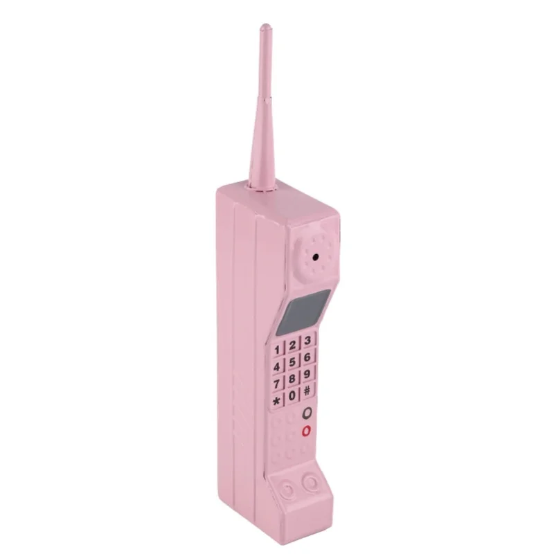 Modello di cellulare retrò Modello di telefono cellulare vecchio stile Ornamento Simulazione vintage Puntelli fotografici per palcoscenico domestico Bianco Rosa - immagine 4