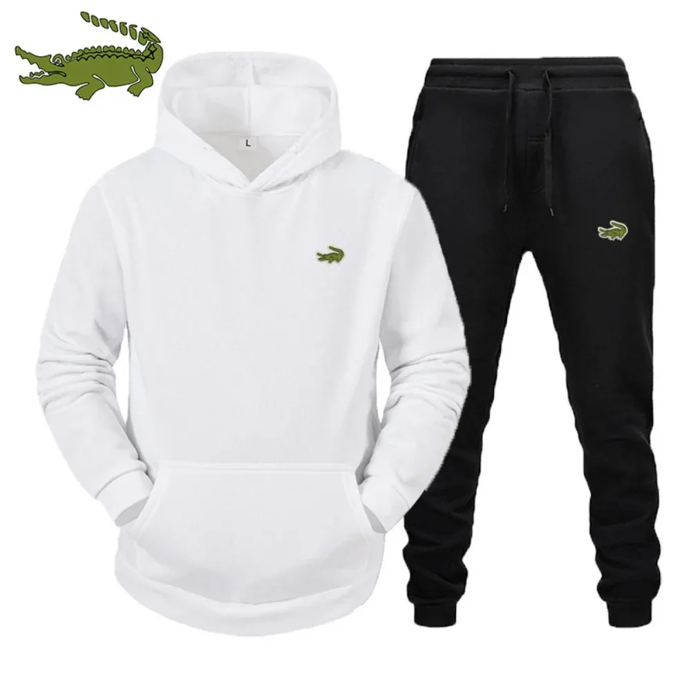 

Spring And Autumn Fashion Men'S New Brand Embroidered Hoodie Suit Casual Gym Fitness Suit Hip-Hop Street Couple Sports Suit 3XL