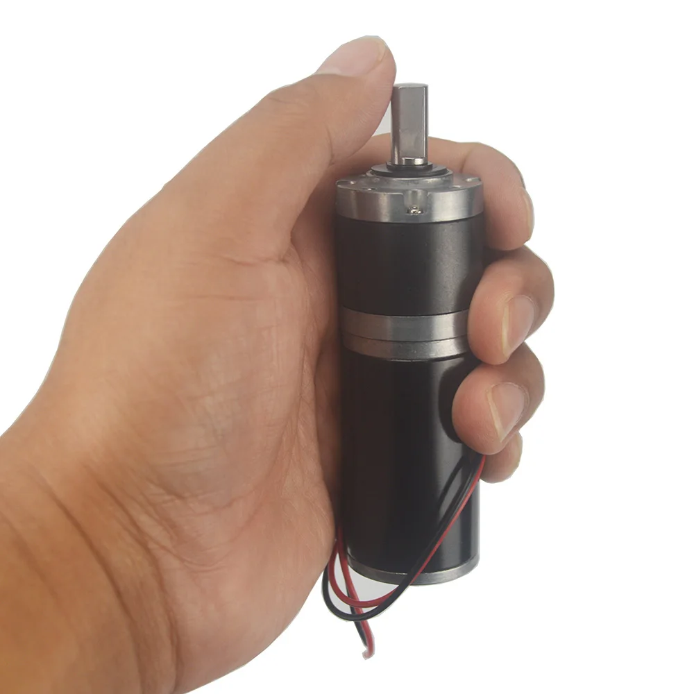 높은 토크 긴 수명 저소음 금속 강관 유성 감속기 32mm 직경 DC 12V 24V 마이크로 유성 기어 모터