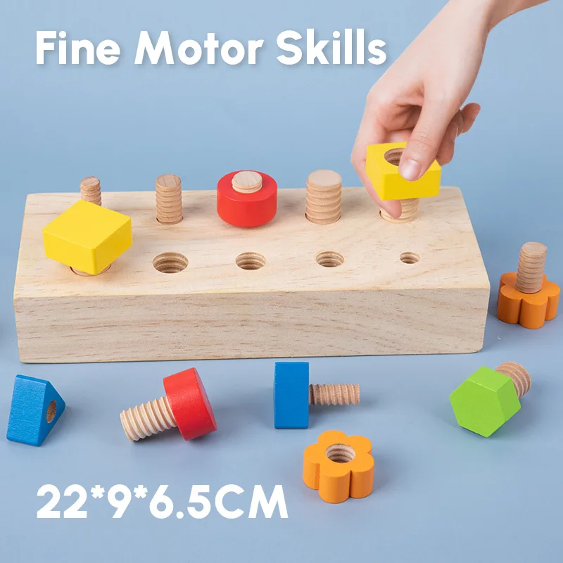 Tablero Montessori De Tornillos De Madera | 10 Tipos De Tornillos Y 4 Herramientas | Aprendizaje De Motricidad Fina Para 3-6 Años