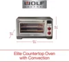 Wolf Gourmet Elite Digital Convection Toaster Oven with Temperature Probe, Stainless Steel and Red Knobs 3
