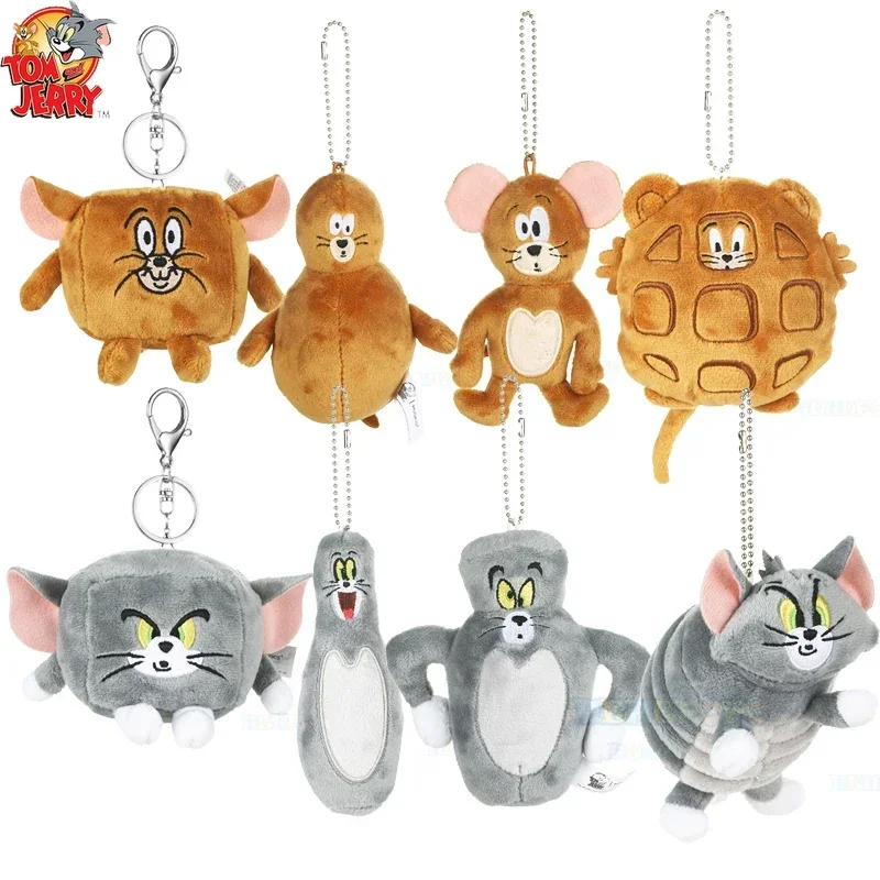 톰과 제리 봉제 장난감 변형 시리즈 펜던트 키체인 가방 걸이 장식, 귀엽고 재미..