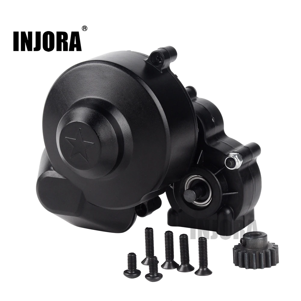 INJORA 플라스틱 완전 센터 기어 박스 변속기 박스, 축 SCX10 SCX1..