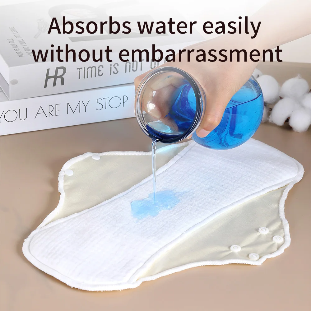 Eco-Friendly Reusable Cotton Sanitary Pads - High Absorbency and Leak-Proof