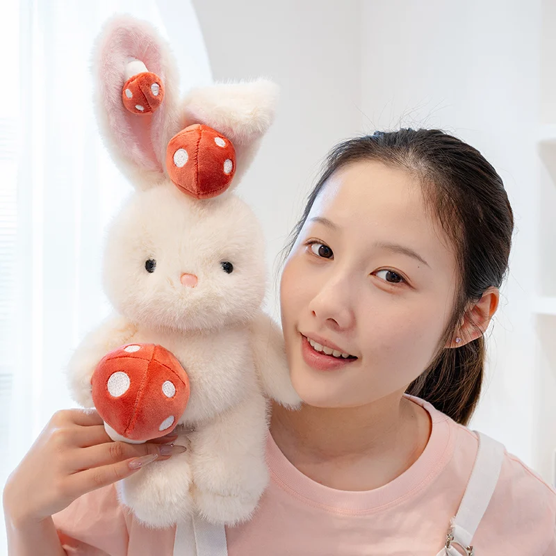Mushroom Bunny Plush Rabbit Toy Pillow 40/60cm Nice Birthday Gift for Boys Girls Kids Soft Doll Rabbit Toys