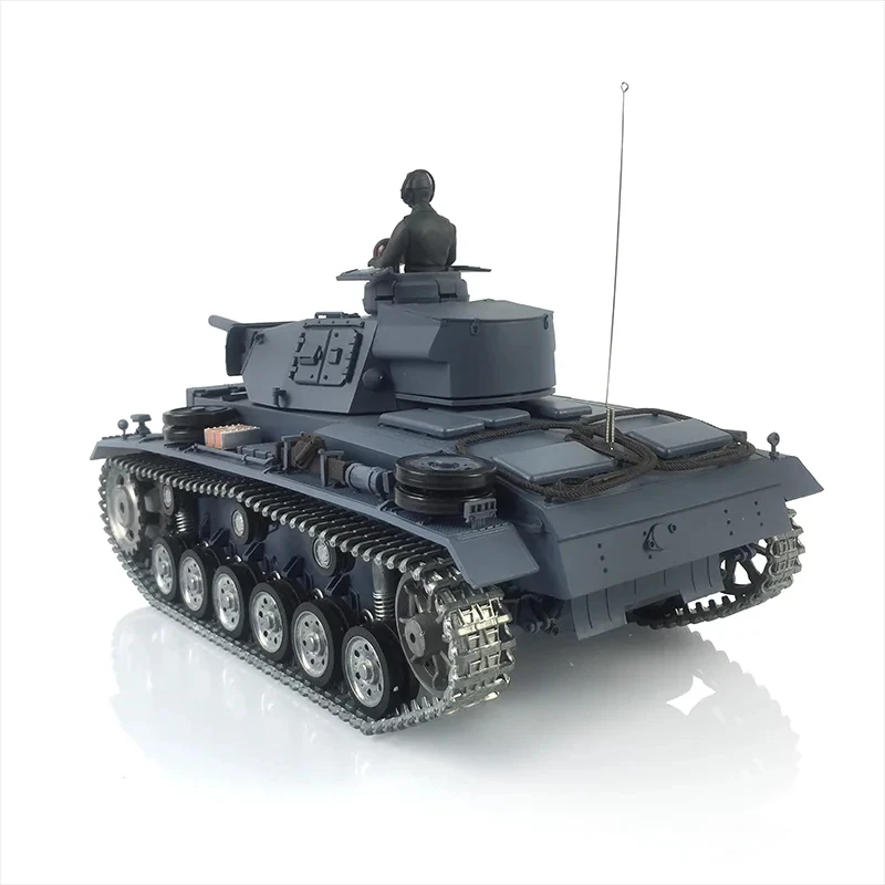 Henglong 7.0 플라스틱 독일 Panzer III L RC 탱크 모델, IR 전투 TH17339-SMT7 3848 전투, 2.4G, 1/16 체중계