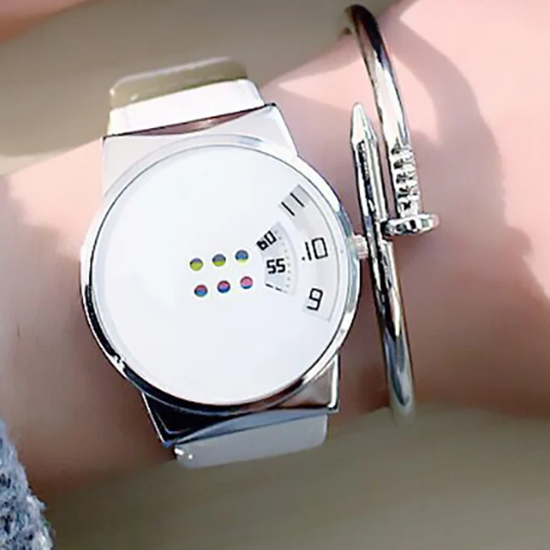 2022 Fashion Ceative Dial orologio digitale mobile Unisex donna uomo orologi  sportivi cinturino in pelle orologi da polso al quarzo prezzo economico _ -  AliExpress Mobile