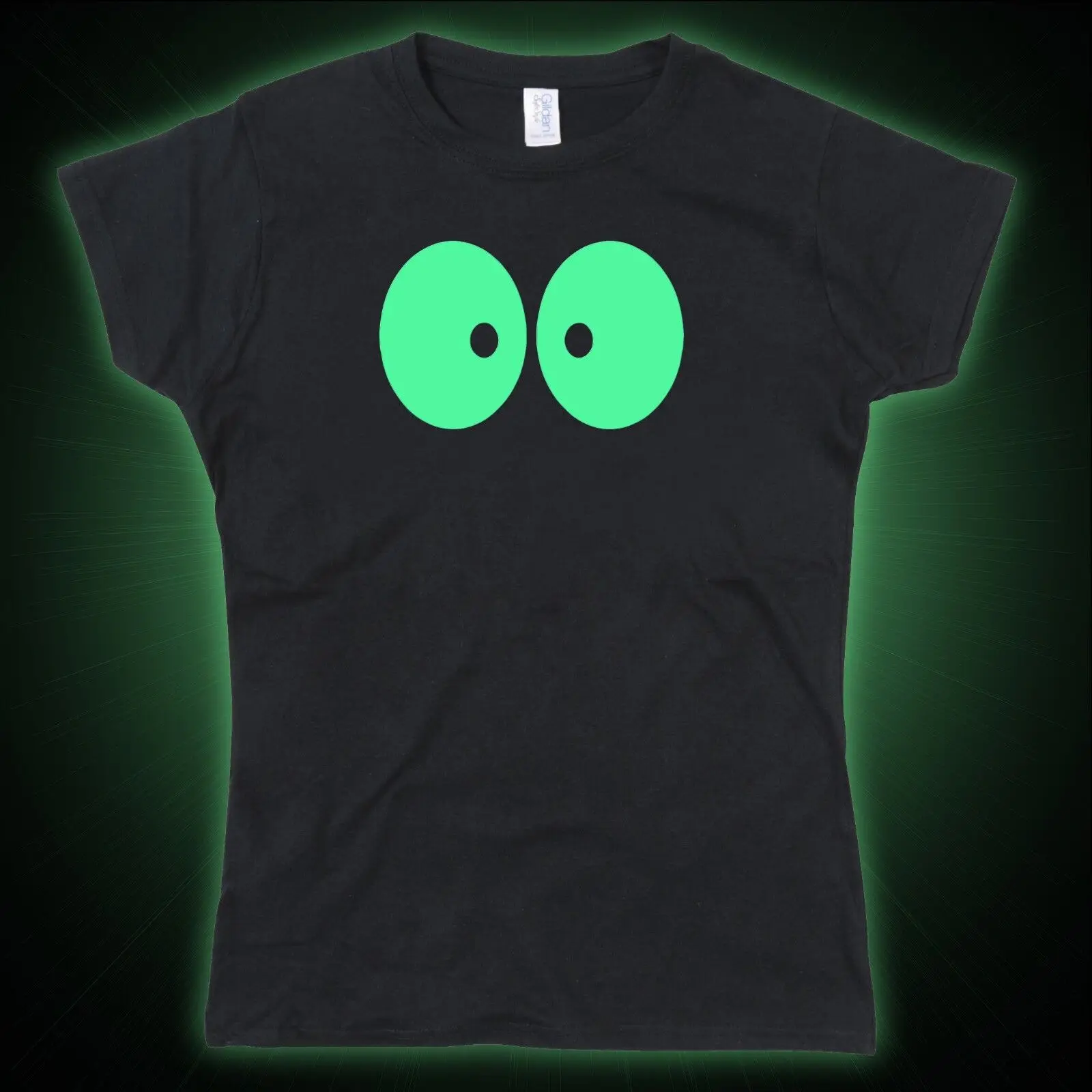 Fuliggine Sprite Eyes Ladies Glow In The Dark T-Shirt Maniche Lunghe O Corte