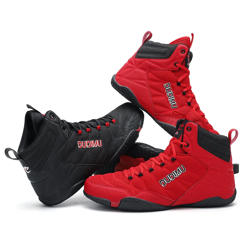 Unisex Professional Wrestling Boots Boxing Shoes Men's Women's Wearable Fighting Shoes Couple Wearable Comfortable Sneakers
