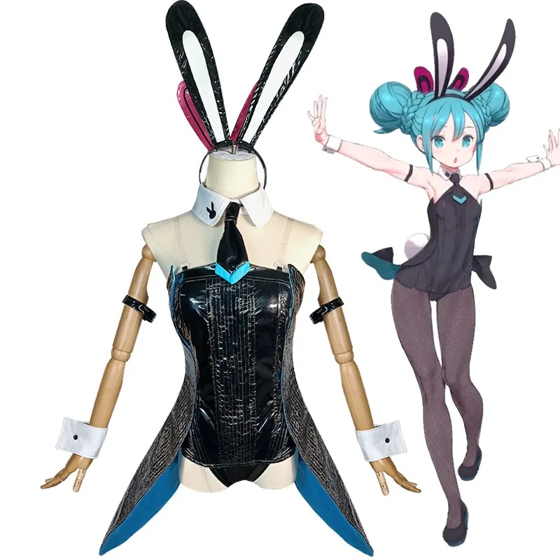 

Cute Virtual Singer Vocaloid Hatsune Miku Bunny Girl Ver Cosplay Clothing Skirt Uniform Accessories Costume Prop Peripheral Gift