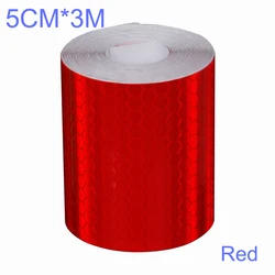 Solid Color Reflective Sticker for Enhanced Safety and Style (3M Red)