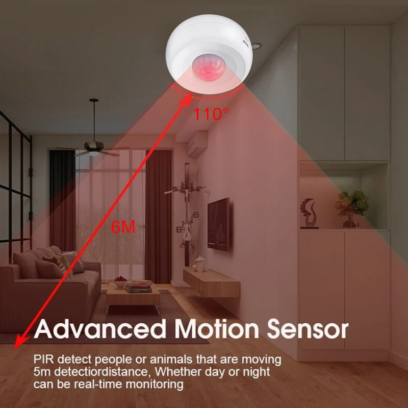 Tuya Smart ZigBee 3.0 Pir 모션 센서 감지기 Zigbee Gateway Alexa로 구동되는 적외선 인간 모션 센서 USB 배터리