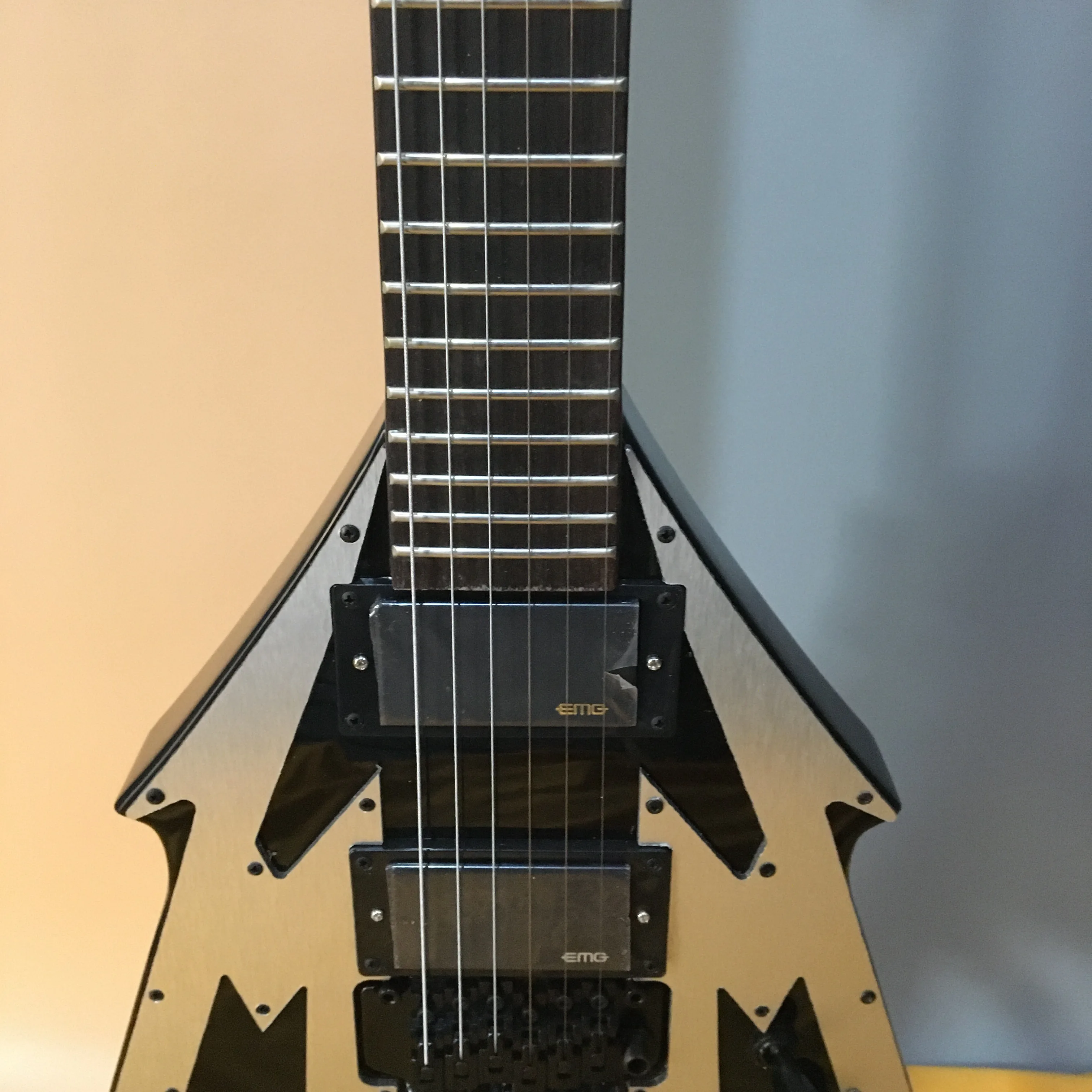 Pumpkin factory V Electric Guitar Gray Color 6strings Good Hardware