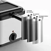 Electric Deep Fryer Mini Deep Fat Fryer Smart Home Fryer Large Capacity Oil-free French Fries Machine// 1.5L 3