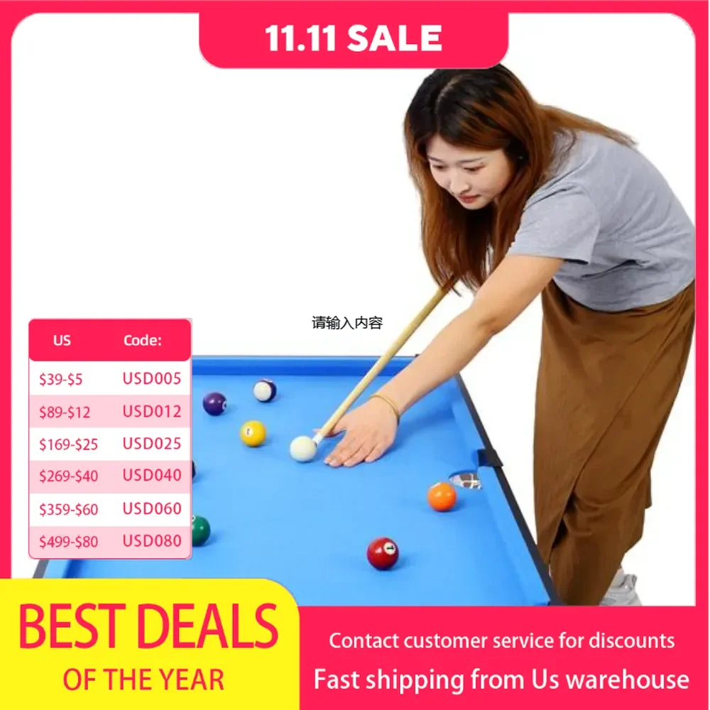 5-in-1 Multi-Game Table-Billiards, Push Hockey, Foosball, Ping Pong, and Basketball black/blue