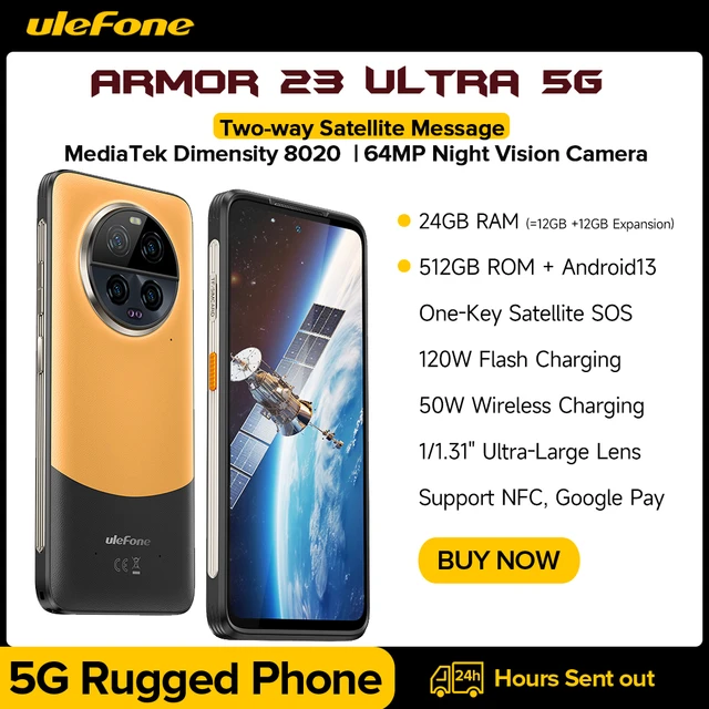 SATELLITE MESSAGE ULEFONE Armor 23 Ultra 5G Rugged Phone Unlocked