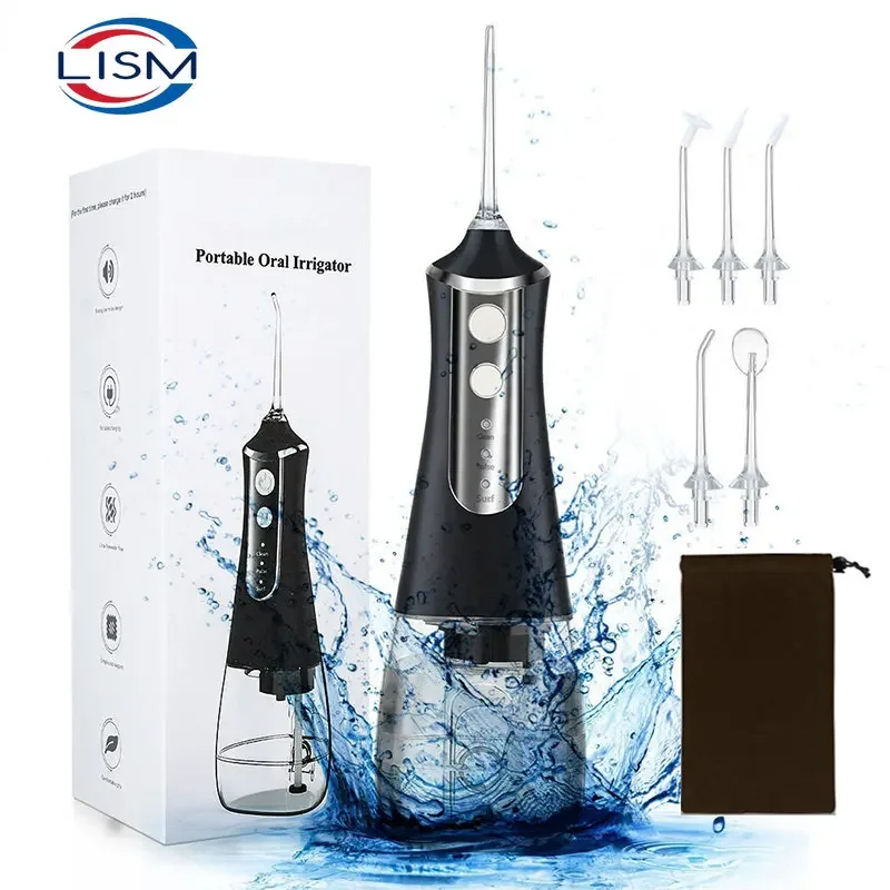 5 Modes Oral Irrigator USB Rechargeable Water Floss Portable Dental Water Flosser Jet 300ml Irrigator Dental Teeth Cleaner+6 Jet