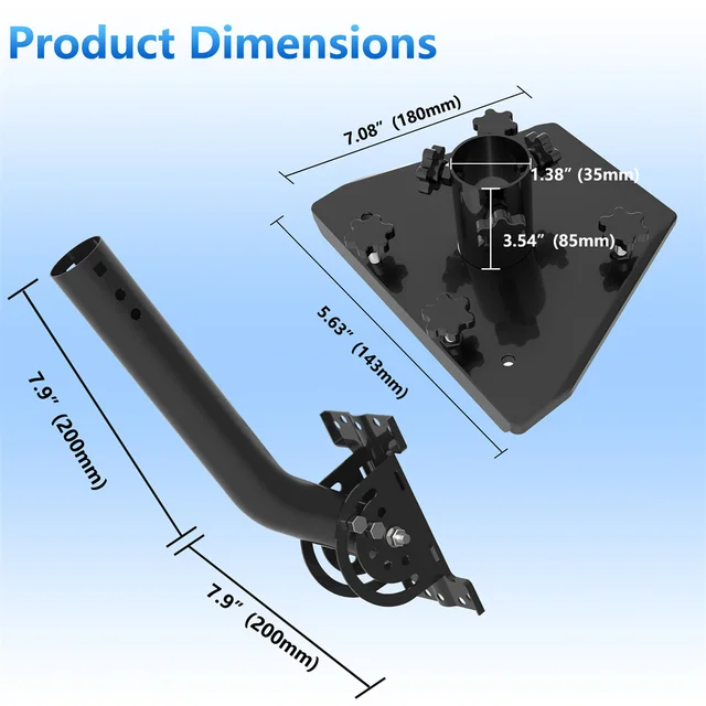 Starlink Mini Mount Starlink Gen 3 Adjustable Roof Mount Kit - 180 ...