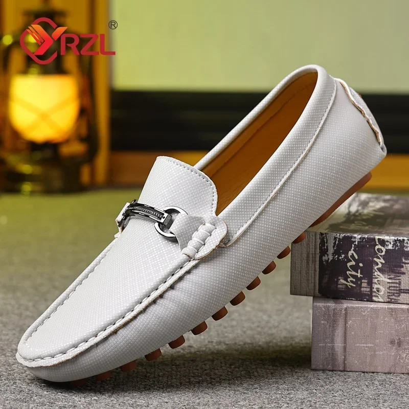 YRZL Men Loafers Casual Shoes 2024 New Fashion Handmade Loafers High Quality Loafers Shoes Luxury Driving Shoes for Men
