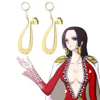 Anime  Snake Drop Earrings Boa Hancock Een Stuk Sauron Cosplay Earring Ear Clip Jewelry Gift 1