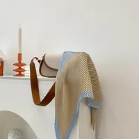 Ladies' Spring and Summer Scarves Are Fashionable Simple and Versatile with Pleats and Ins Scarves Paired with Skirts 1