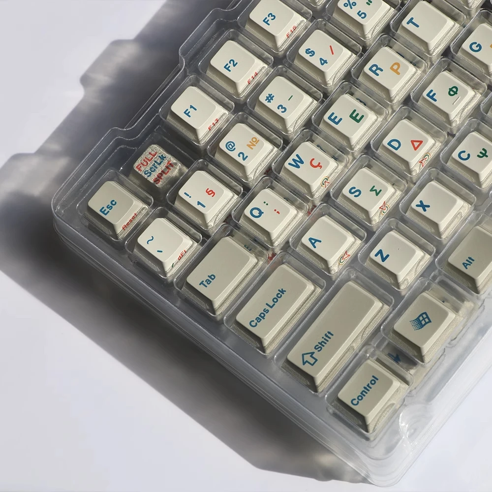 Soulcat-teclados Sublaterais de Impressão com Tintura Pbt Grego Série Retro Russo 9009 Indústria Pesada Espessura de 17 mm Ponta Cereja - Imagem 3