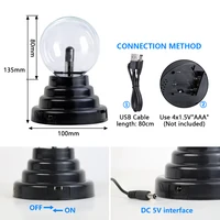 Magic Crystal Plasma Ball Lamp 3/4/5/6/8 Inch LED Night Light Kid Birthday Christmas Gift Lighting Bedroom Decor Novelty Lamp 2