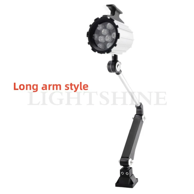 LED Machine Tool Working Light Long Arm Waterproof Lighting Oil Proof Mechanical Lamp 24v220v Long Arm Style Short led work light