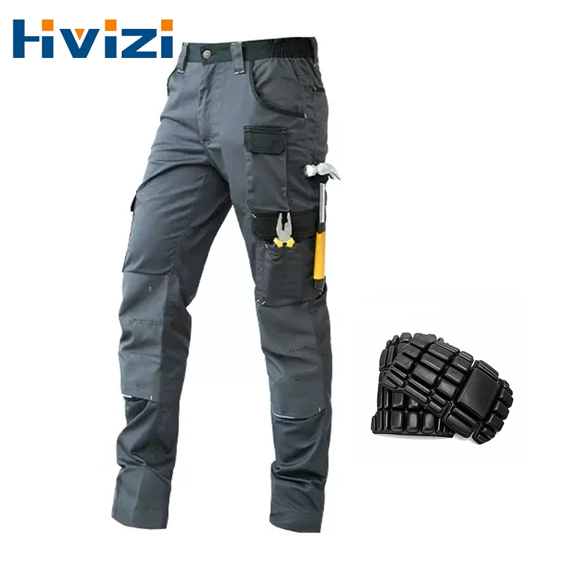 MenWorkingPantsMultiFunctionalPocketsWearresistanceWorkwear