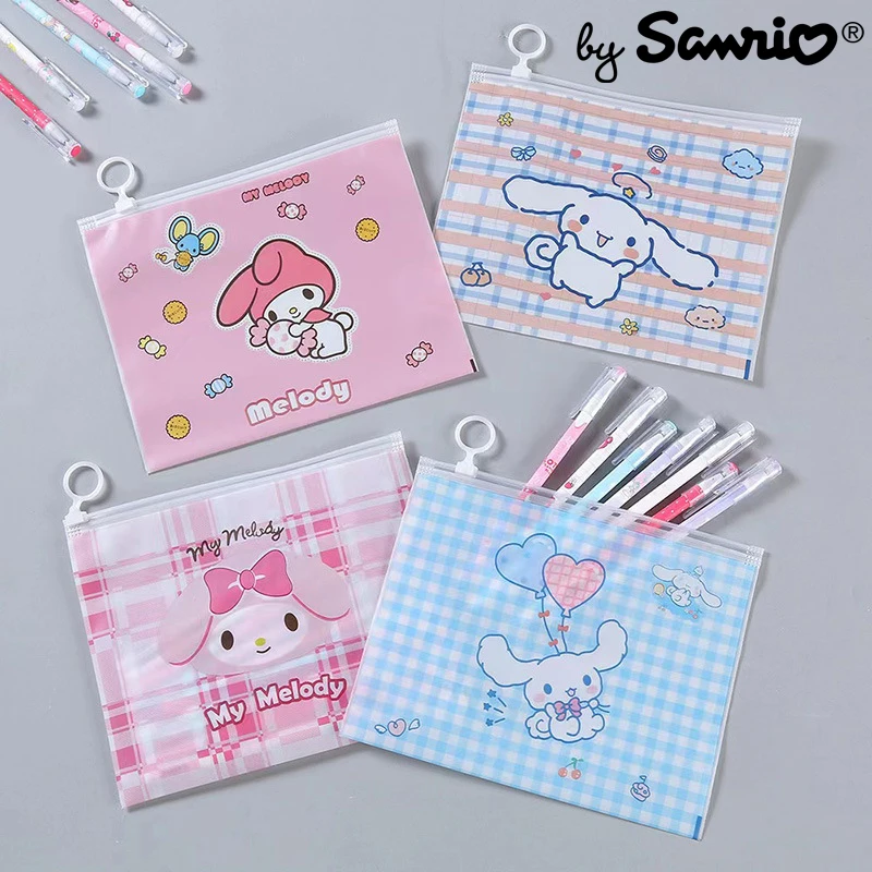 

Sanrio Hello Kitty My Melody Cinnamoroll Multifunctional File Bag Zipper Bag Stationery Pencil Case Anime Kawaii Cute Creative