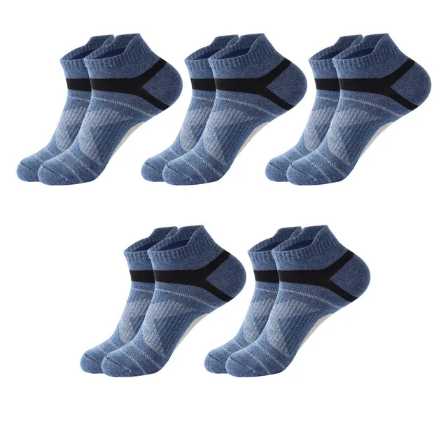 1pc Men's Medium Cotton Socks Thickened Sweat Absorbing Sports Socks Outdoor Wear-resistant Shock Absorption Running Socks 6