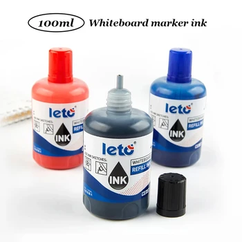 Set di ricarica per inchiostro per pennarelli per lavagna da 1 scatola da 100 ml - Confezione di colori assortiti di rosso blu nero verde - Compatibile con tutti i Whiteb cancellabili