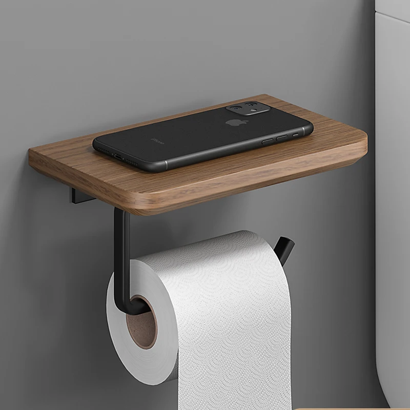 John Lewis Orbit Bar Toilet Roll Holder, Black