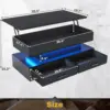 40" Lift Top Coffee Table, Coffee Tables with Storage for Living Room, Small Coffee Table with 2 Fabric Drawers Black 2