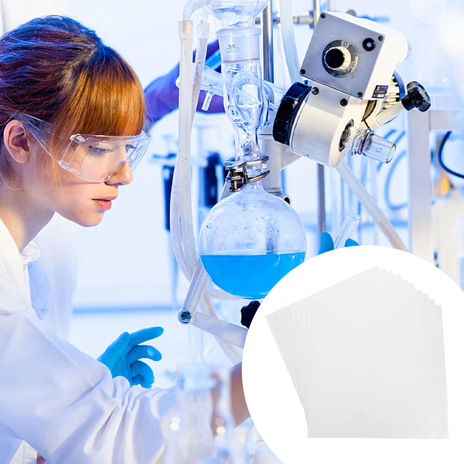 10Pcs 대형 오일 흡수 종이 실험실용 산업용 필터 종이 정량 여과 고효율 오일..