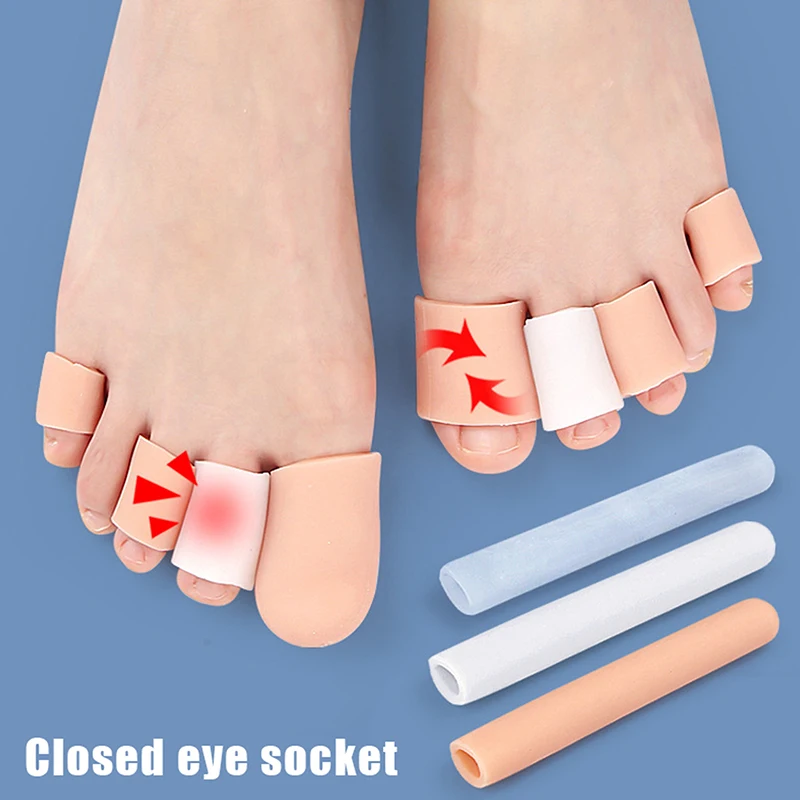 Description Picture 2 of item1Pcs Gel Toe Separator Finger Protector Silicone Toe Cushion Tubes Sleeves For Bunion Corns Blisters Calluses Foot Care Tool